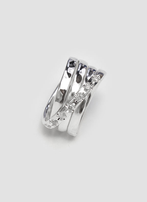 Cage Mini, white diamond 0.3ct ring