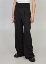 High-waisted large trousers