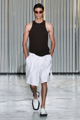 Twisted back tank top in lyocell