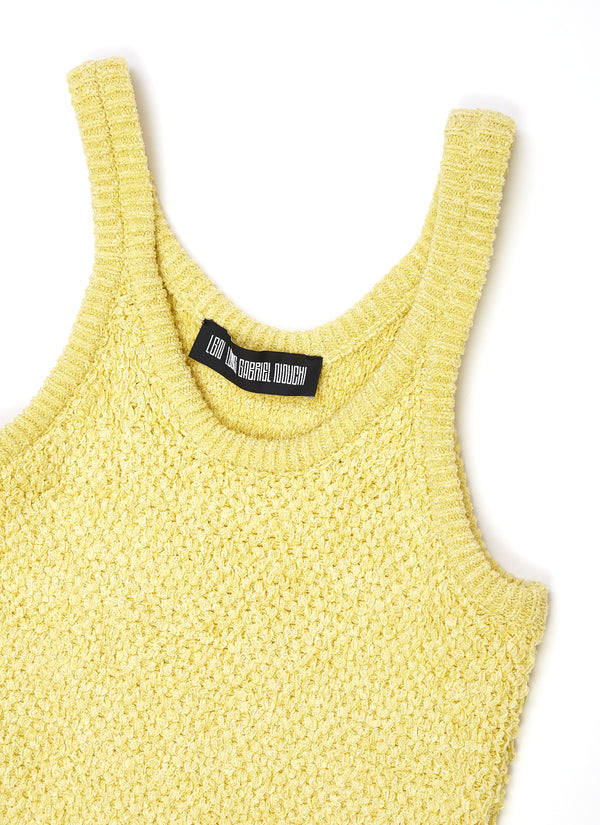 Fishnet knitted tank top