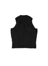 Knitted vest with twisted back