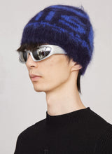 Brushed mohair beanie electric