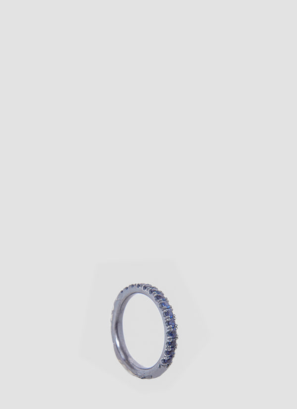 Decay Ring Blue, silver + sapphire