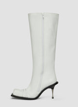 Square Toe Boots - White