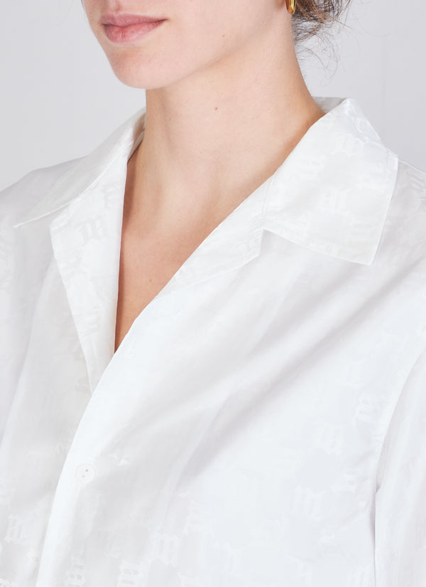 Monogram nylon shirt white